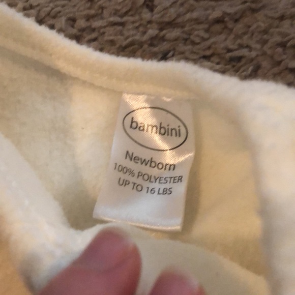 NWOT Cream Fleece Sleep Sack with Swaddling Attachments - Picture 4 of 4